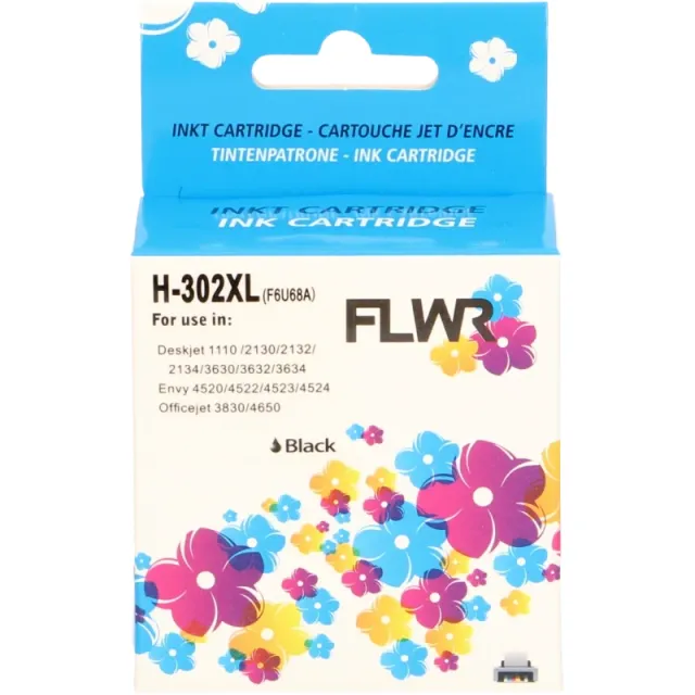 FLWR Huismerk HP 302XL zwart (Huismerk (remanufactured))