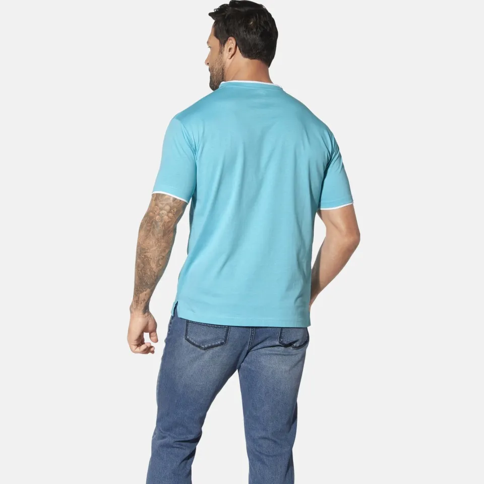 Jan Vanderstorm FLEMMING T-shirt turquoise, foto 3