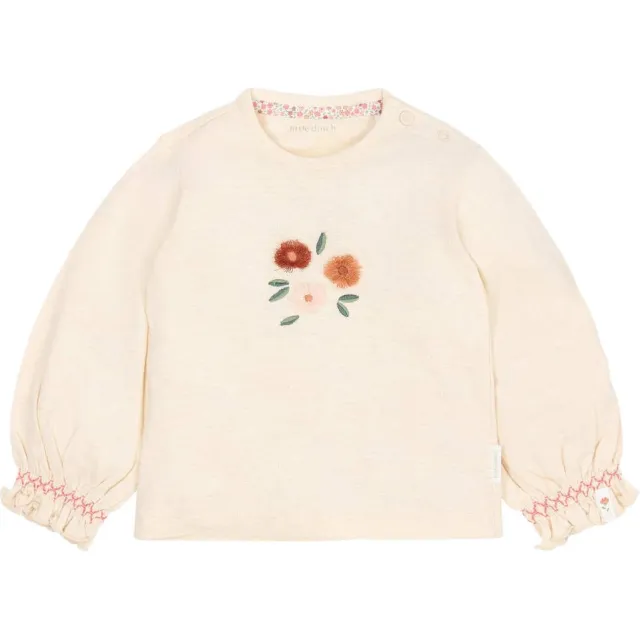 Little Dutch gebloemde longsleeve met ruches beige, foto 2