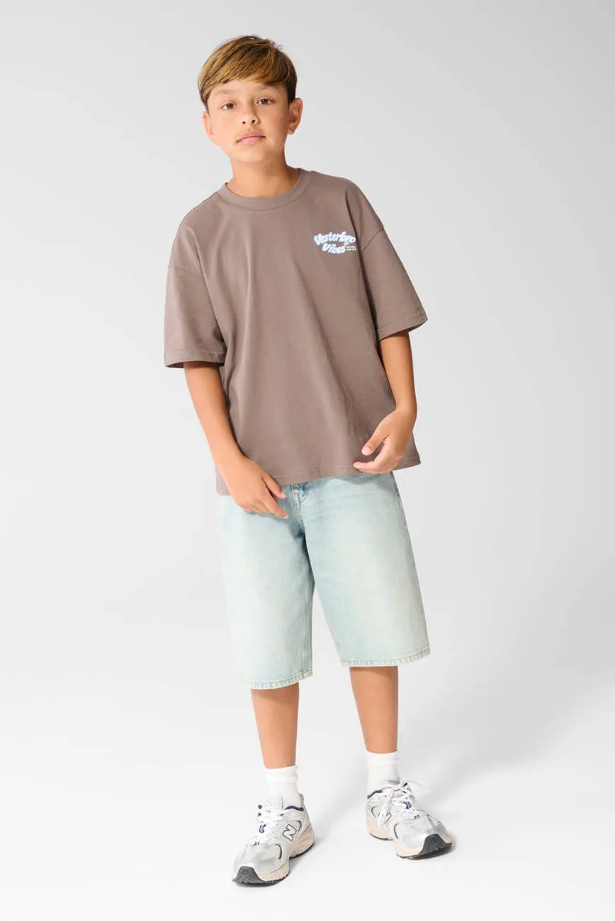 Shoeby t-shirt met backprint bruin, foto 5