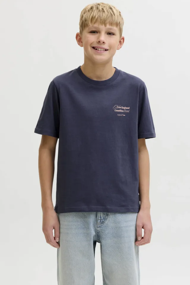 Jack & Jones JUNIOR T-shirt met backprint grijsblauw, foto 4