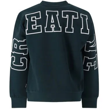 Retour Jeans rechtvallende sweater met backprint - donkergroen Backprint, foto 2