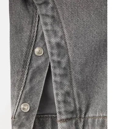 Mango denim tuinbroek changeant grijs, foto 3