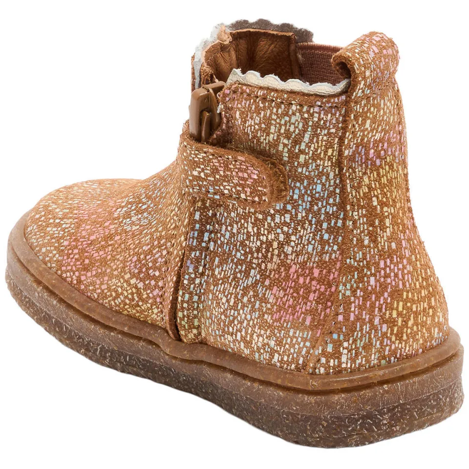 Bisgaard leren enkelboots met print - cognac, foto 2