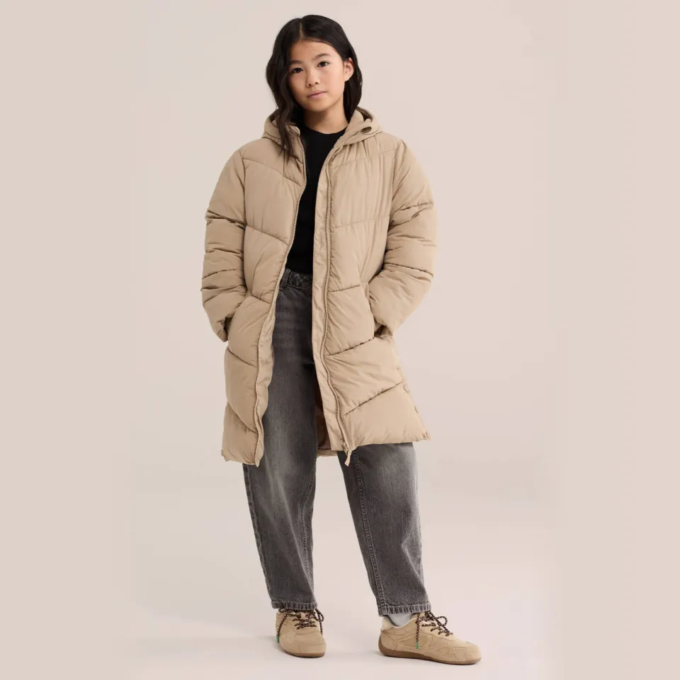 WE Fashion gewatteerde winterjas beige