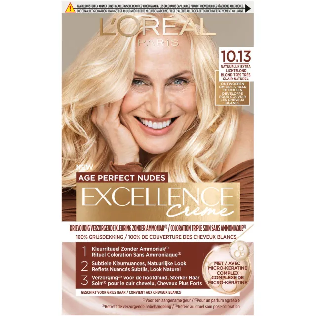 L'oréal Excellence Crème Age Perfect Nudes haarverf 10.13 extra lichtblond