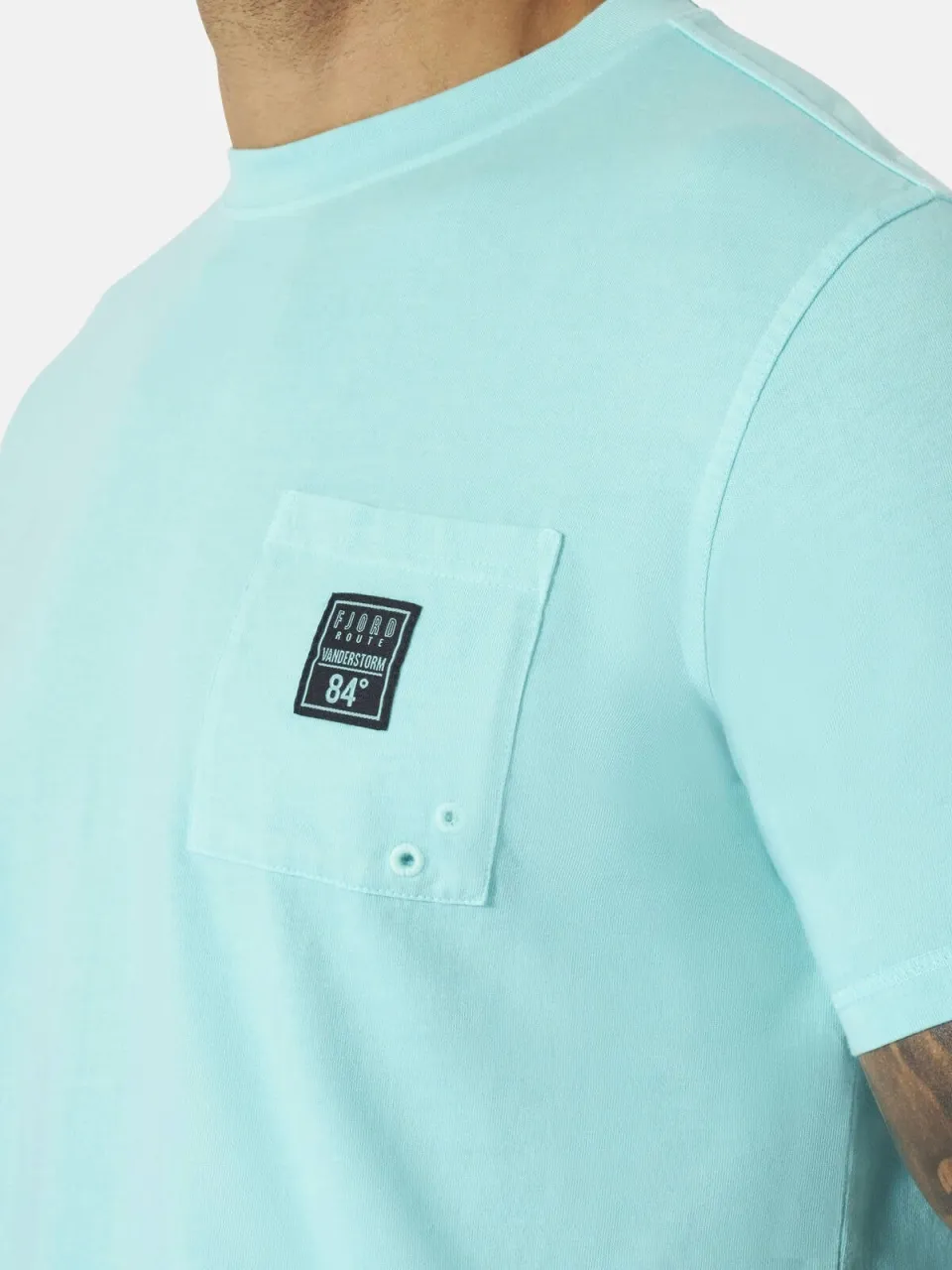 Jan Vanderstorm Ulfrik T-shirt turquoise, foto 4