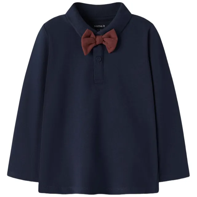 NAME IT MINI rechtvallende polo - donkerblauw