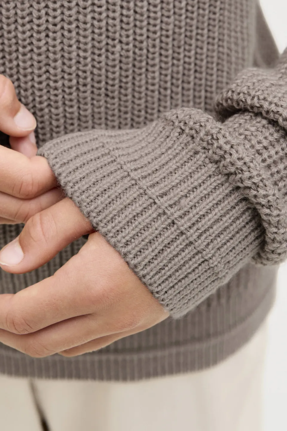 Jack & Jones JUNIOR trui bruin grof gebreid, foto 6