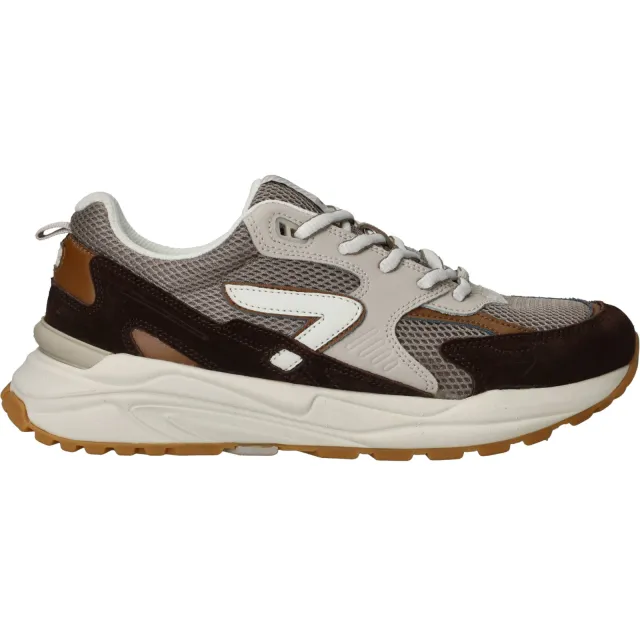 Hub Grid sneaker bruin