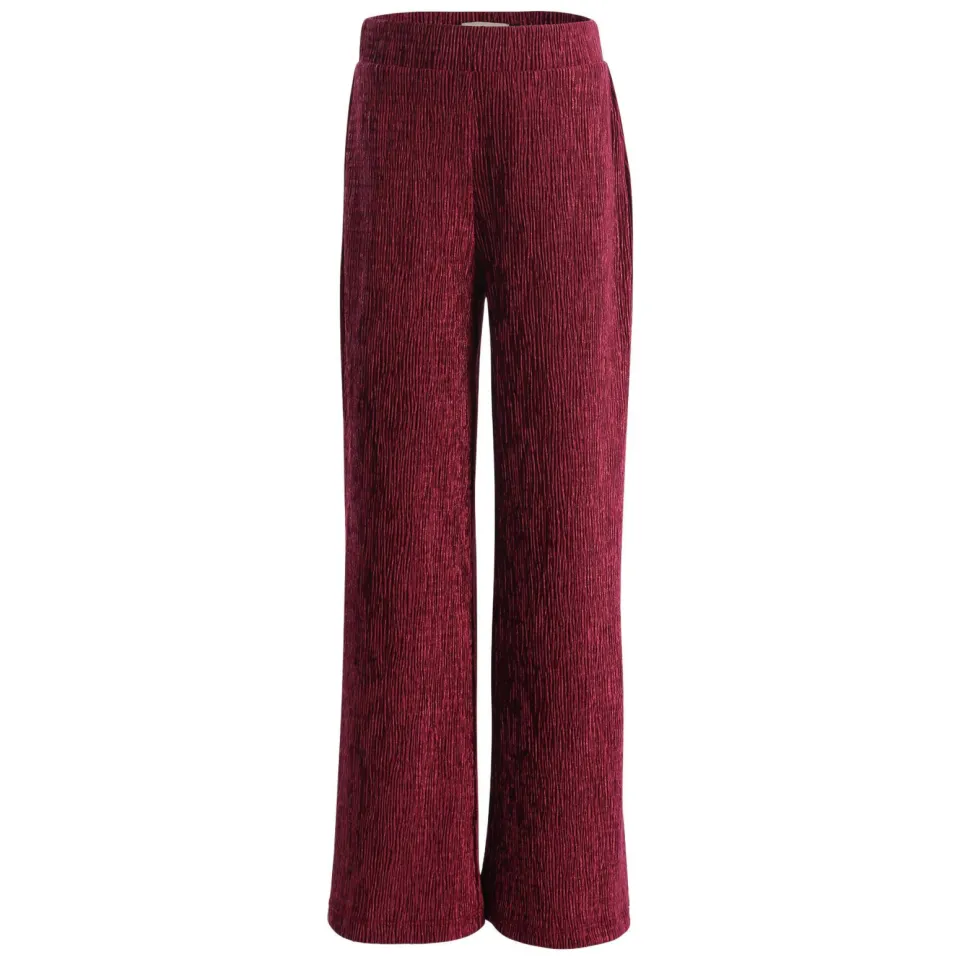 LOOXS little fluwelen loose fit palazzo broek donkerrood, foto 3