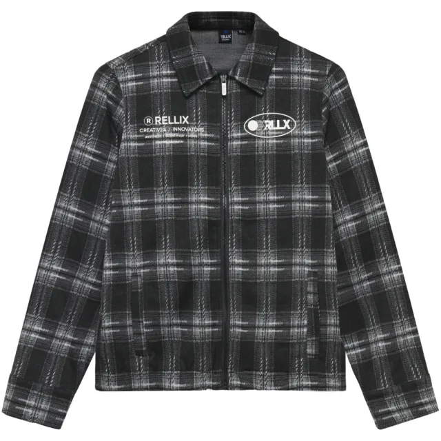 Rellix geruit overshirt - zwart, foto 2