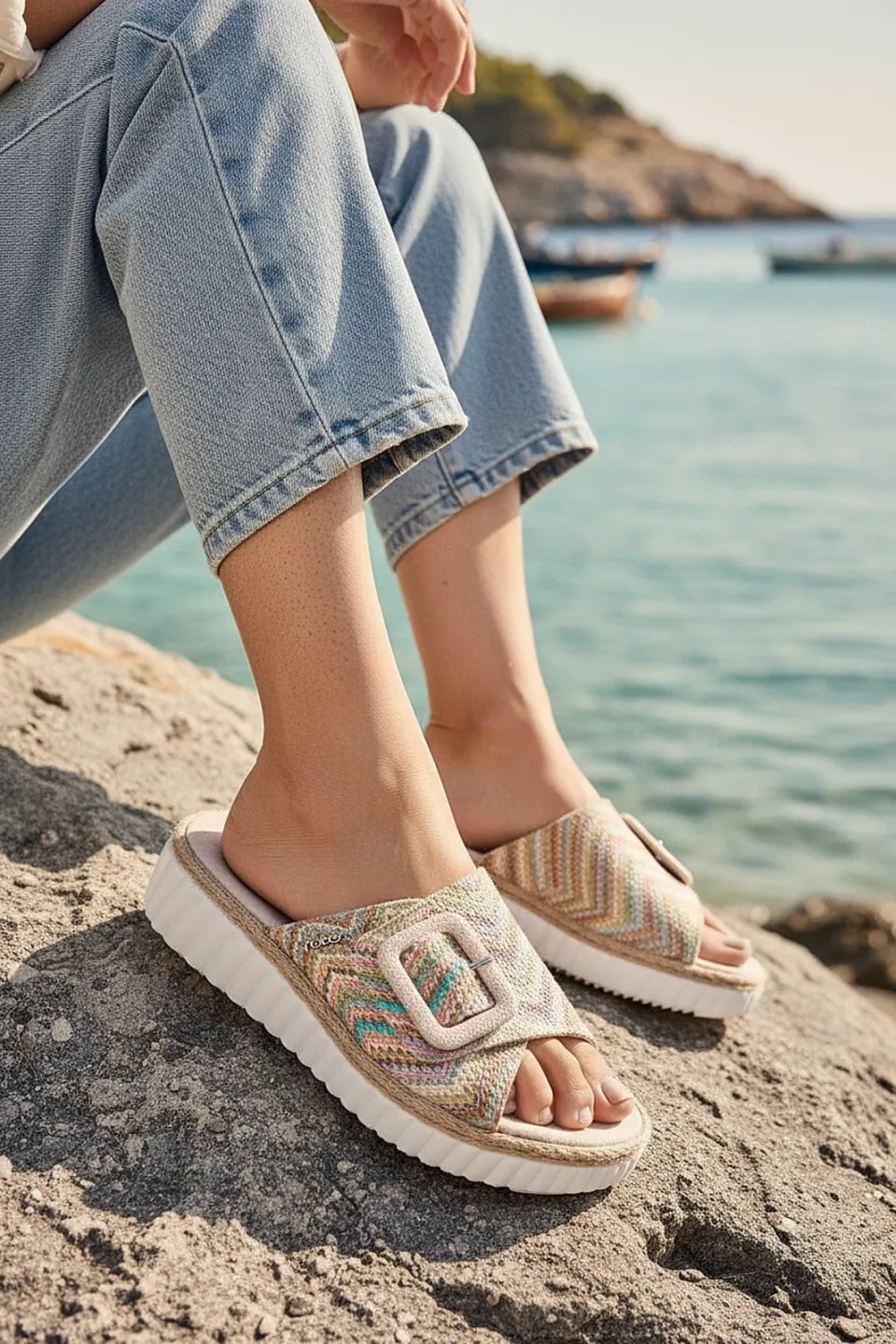 Rieker open teen sandalen multi, foto 7