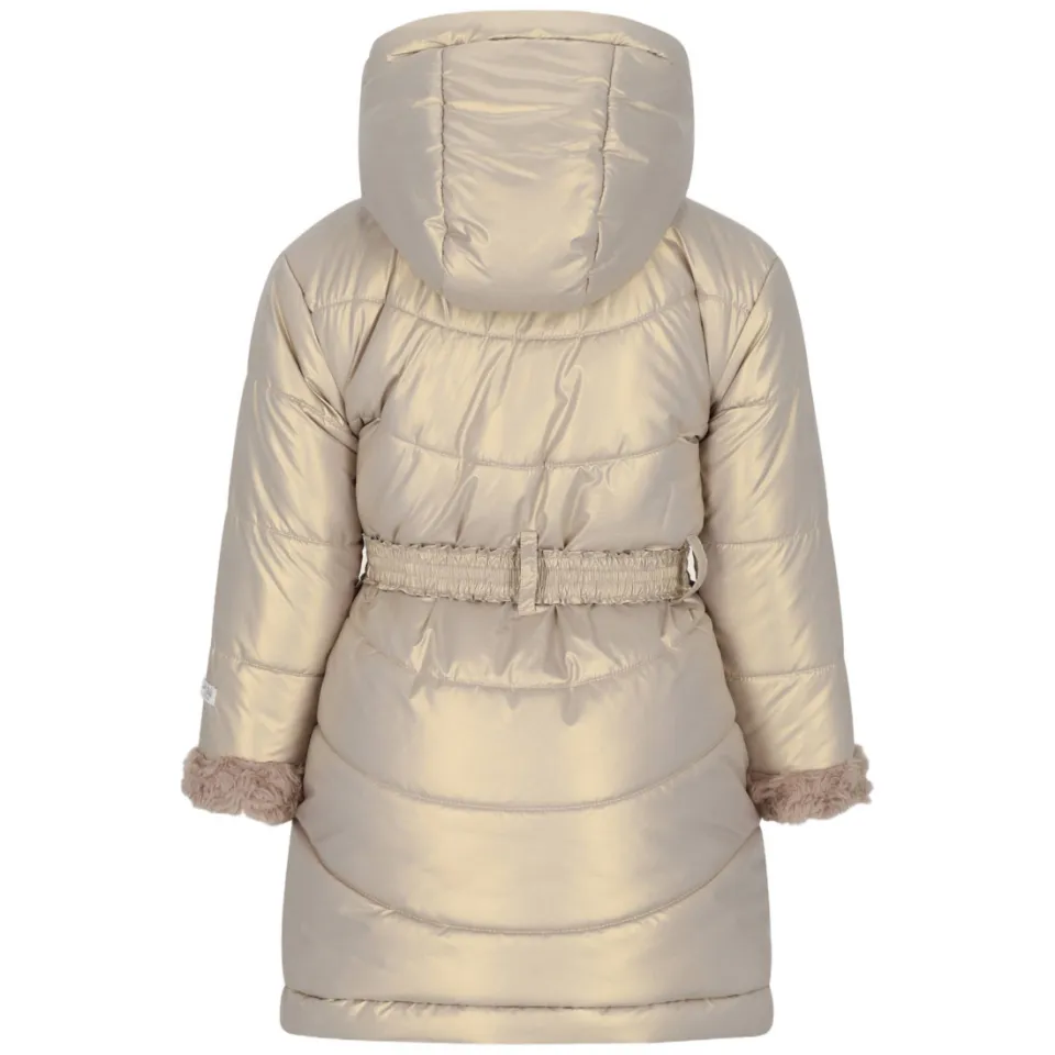 Le Chic reversible faux fur winterjas met ceintuur goud, foto 5