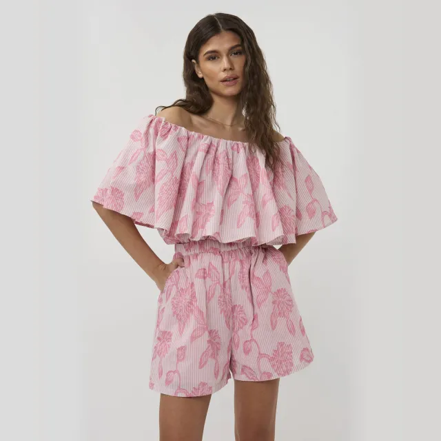 Studio AMAYA Kaja off shoulder top roze, foto 6