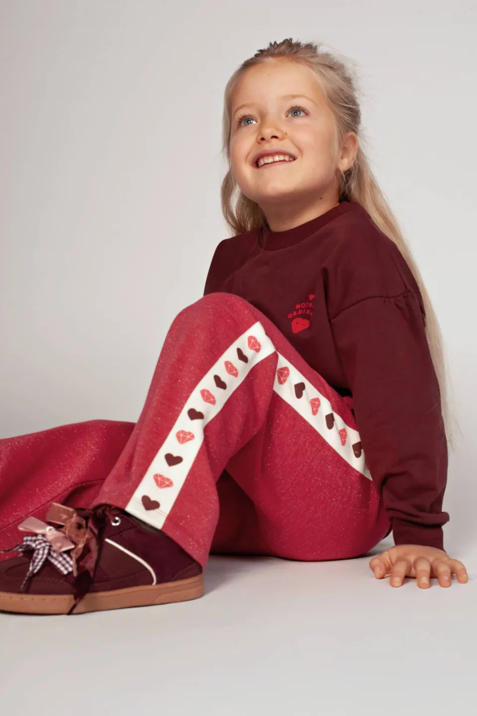 Jubel Daily Princess wide leg joggingbroek roze/wit, foto 6