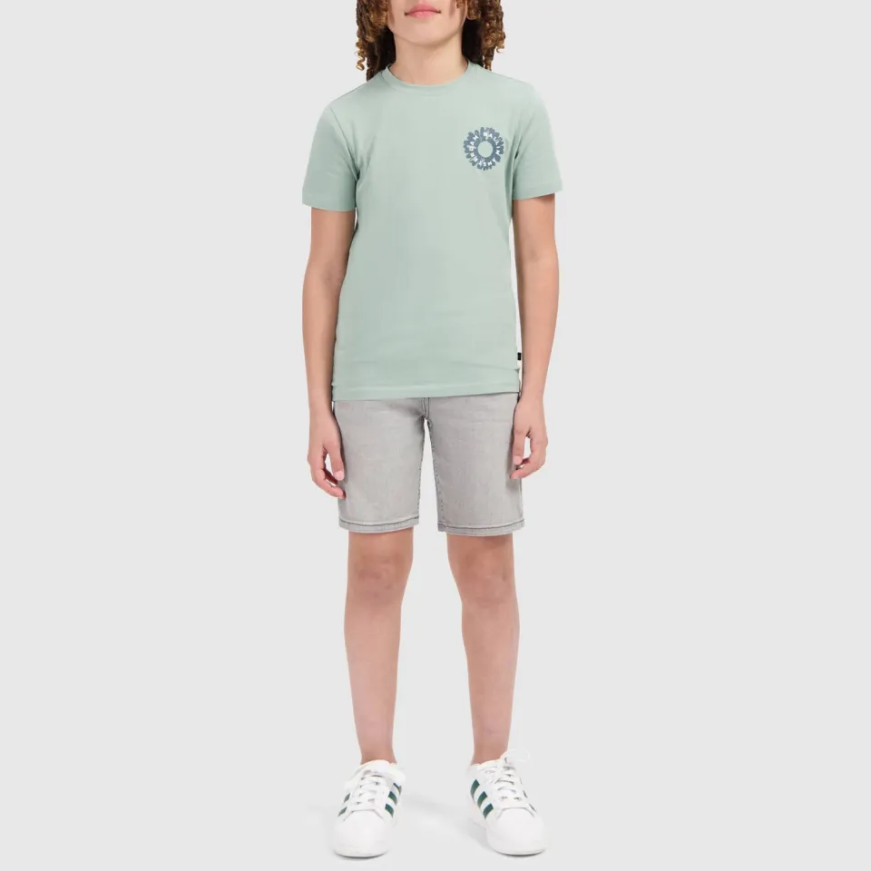 Ballin jeansshort lichtgrijs denim light grey
