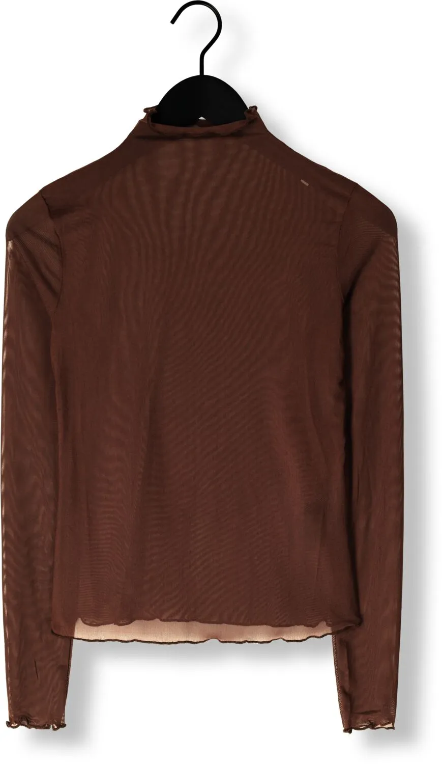 Object Objnela LS O-neck mesh top bruin, foto 2