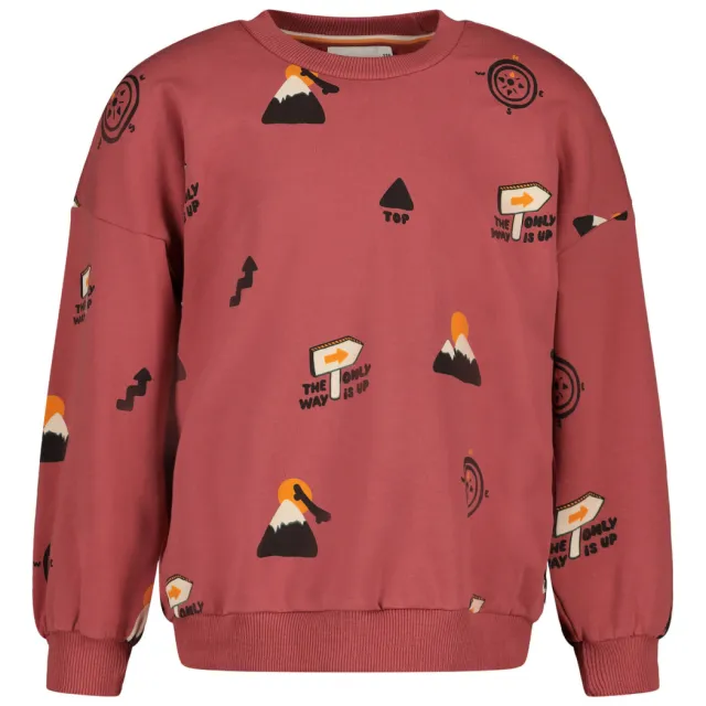 Sturdy oversized sweater Mountain top oudroze/oranje, foto 2