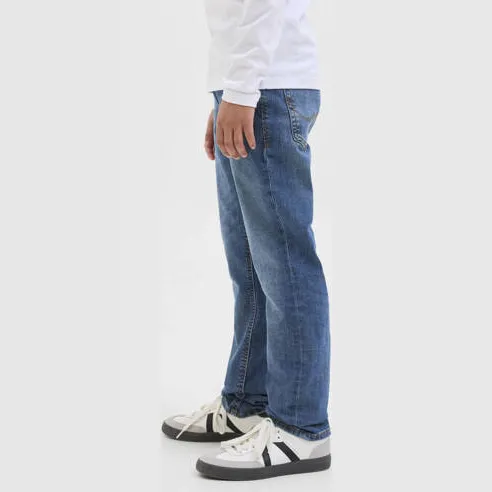 Jack & Jones JUNIOR low waist slim fit jeans dark blue denim, foto 4