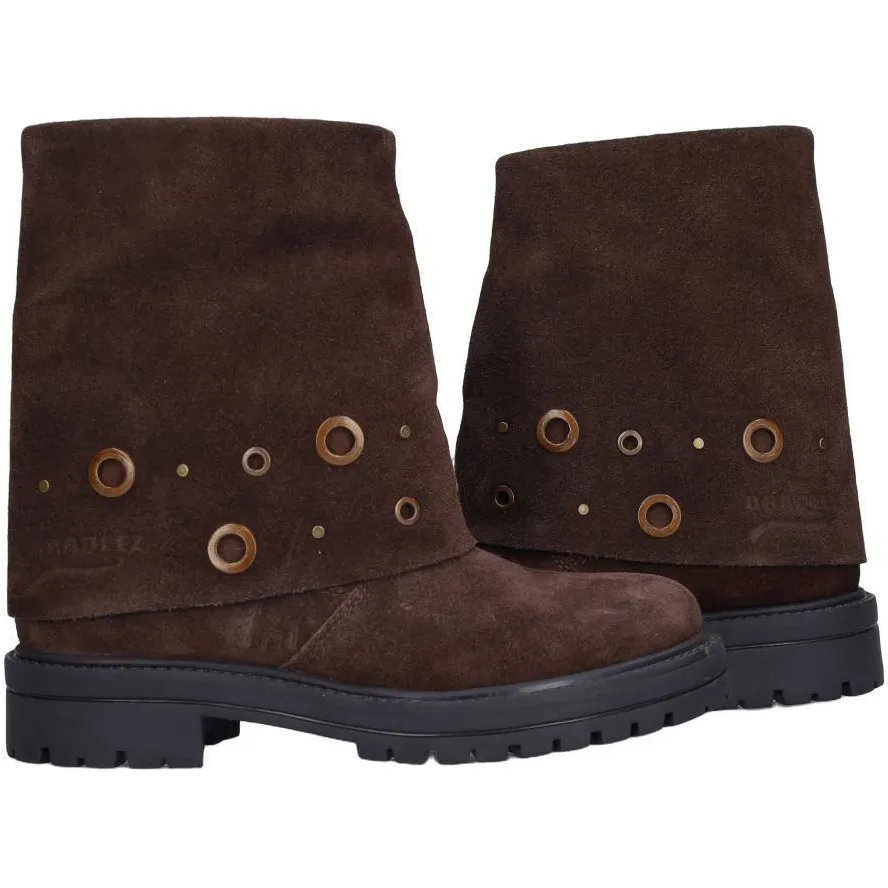 Braqeez suède enkelboots - donkerbruin, foto 6