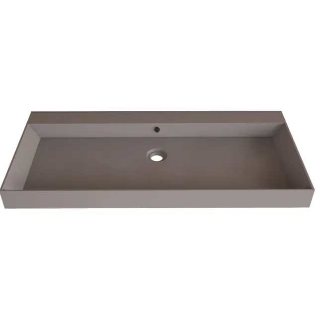 Gliss Design Lako wastafel 100 cm zonder kraangat mat leigrijs
