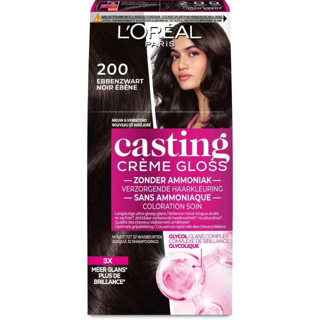 L'oréal Casting Crème Gloss haarkleurmiddel zeer donkerbruin 200, foto 2