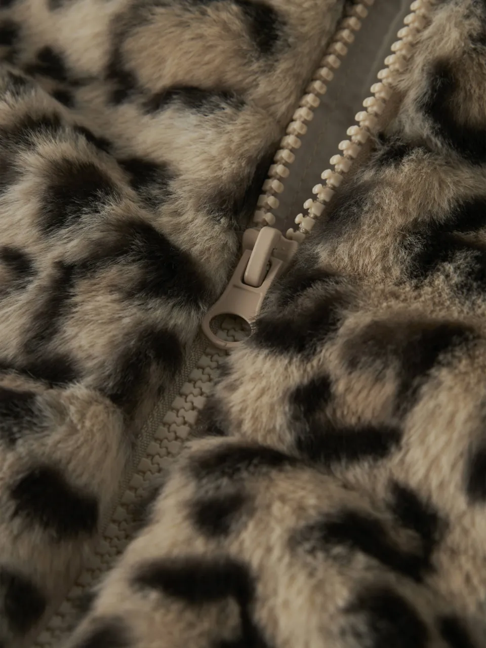 NAME IT MINI faux fur jas panterprint bruin, foto 4