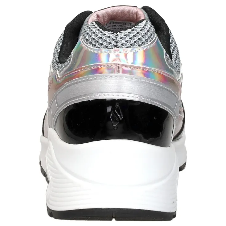 Skechers Uno Gen1 Platinum Flash lage sneaker zilver, foto 4