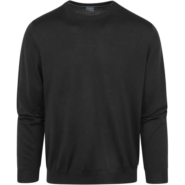 Olymp Sweaters Olymp Trui O-Hals Wol Zwart