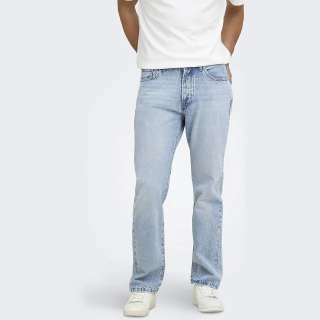 Only & Sons straight leg jeans ONSEDGE light blue denim