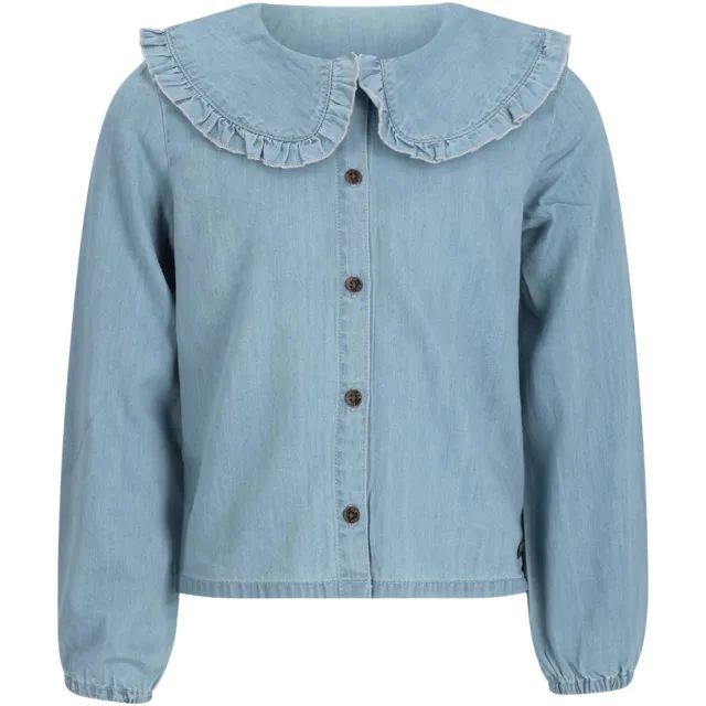 Like Flo blouse lichtblauw light blue denim, foto 2