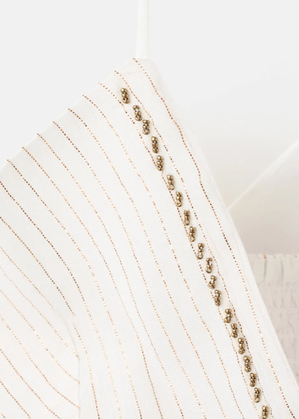 Mango TEEN gestreepte blousetop met strass-steentjes wit, foto 8