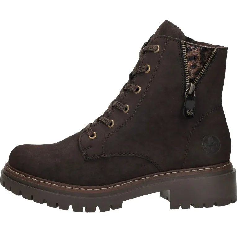Rieker 7261725 veterboot donkerbruin, foto 2