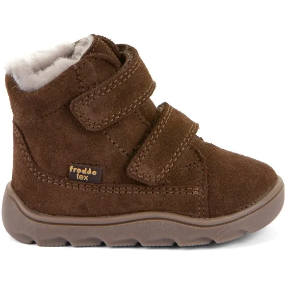 froddo Kid's Zeru Tex Furry Barefoot - Winterschoenen, bruin