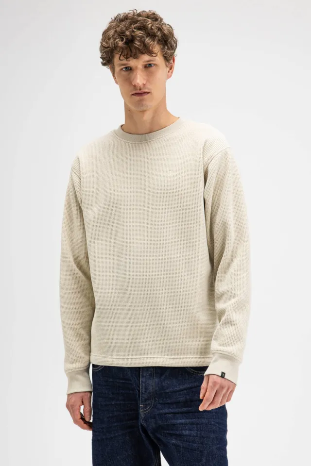 Butcher of Blue regular fit sweater - beige/grijs Beige Grey