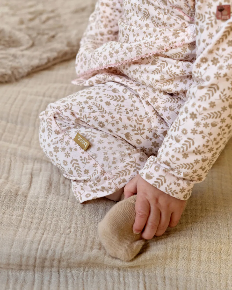 BESS flared broek met print ecru, foto 6