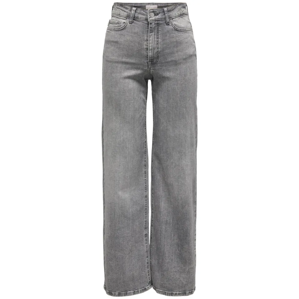 JDY high waist wide leg jeans grey denim, foto 3