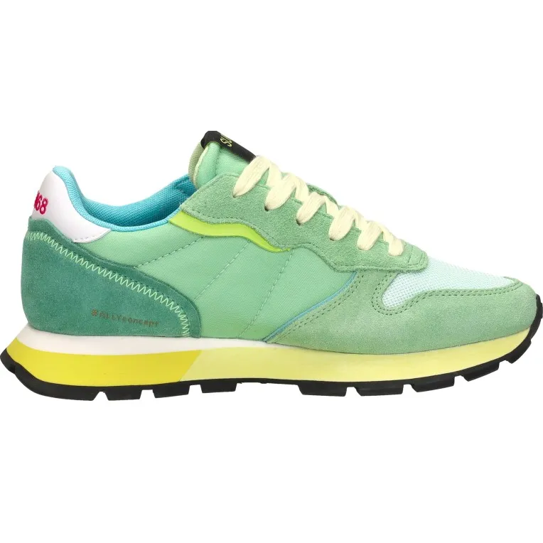 Sun68 Ally Color Explosion lage sneakers mintgroen