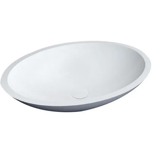 Best Design Waskom Best Design Epona opbouw Glans wit 52 cm Solid Surface