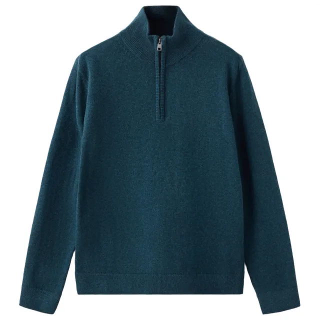 Mango Kids katoenen gebreide schipperstrui - donkerblauw