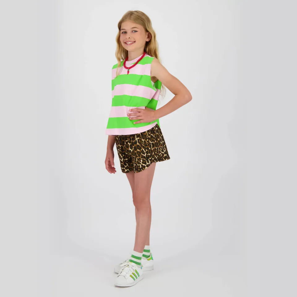 Vingino relaxed casual short bruin panterprint, foto 5