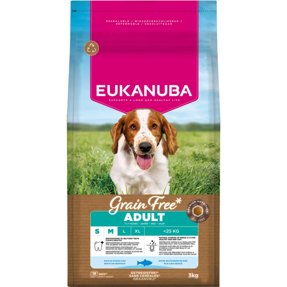Eukanuba Adult Small/Medium graanvrij hondenvoer oceaanvis, foto 2