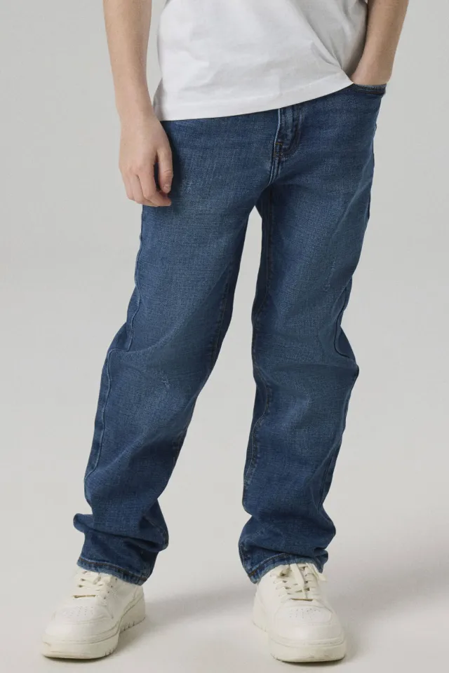 NAME IT KIDS straight leg jeans NKMRYAN dark blue denim, foto 3