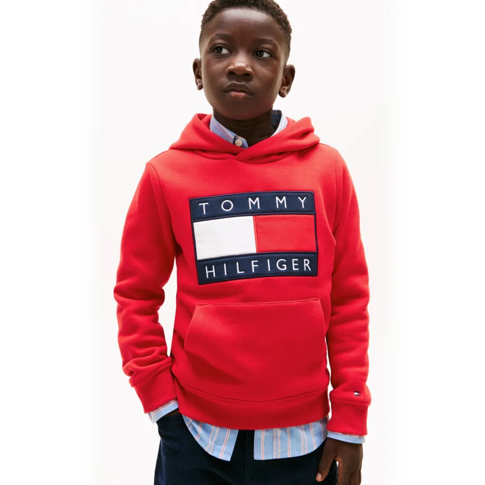 Tommy Hilfiger hoodie rood, foto 4