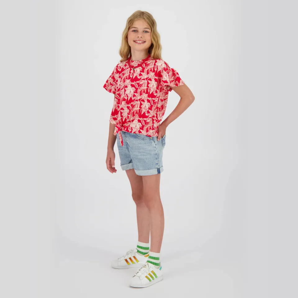 Vingino relaxed jeansshort lichtblauw denim Light Vintage