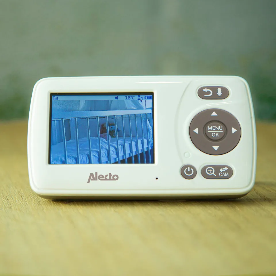 Alecto DVM-71+DVM-71C babyfoon met 2 camera's en 2.4' kleurenscherm, wit/taupe, foto 5