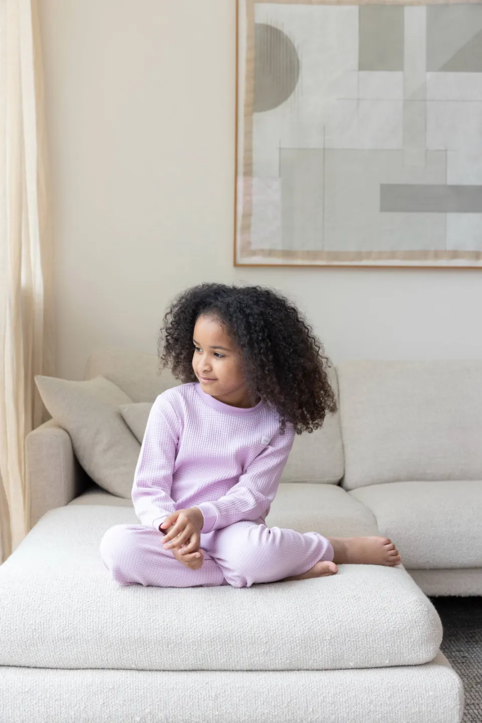 Feetje unisex wafel pyjama lila, foto 8