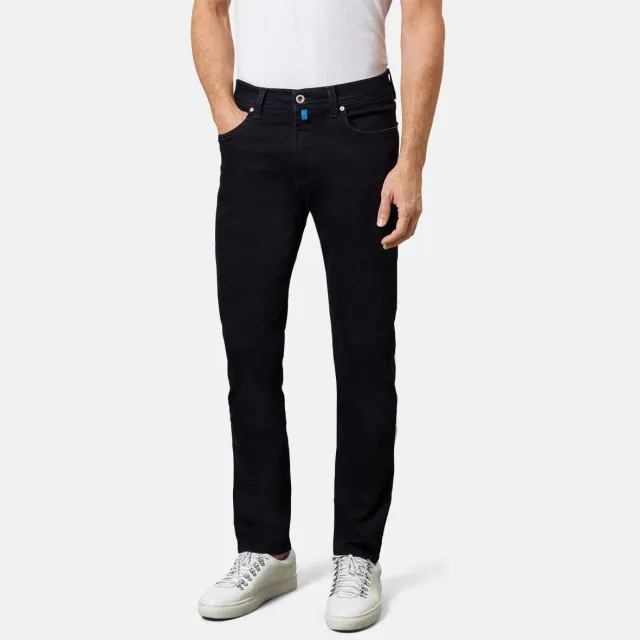 Pierre Cardin Lyon tapered fit jeans zwart Blauw/Zwart