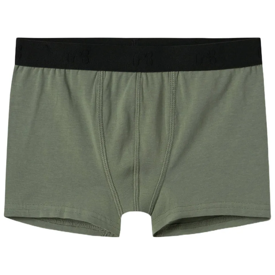 NAME IT KIDS NKMBOXER boxershorts beige groen zwart set van 3, foto 4